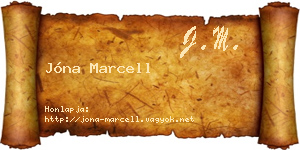 Jóna Marcell névjegykártya